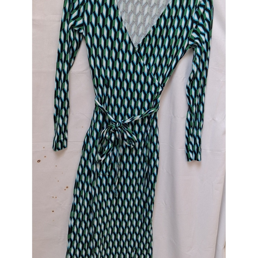 Diane von Furstenberg for Target Green Geometric Wrap Dress XS